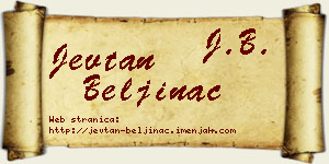 Jevtan Beljinac vizit kartica